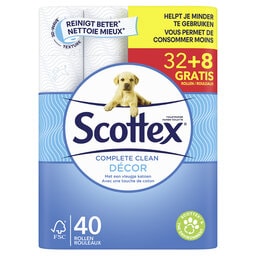 Scottex | Toiletpapier | Regular | Decor | Eco | 32+8 