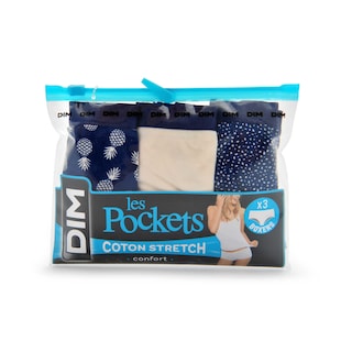 Dim | Paris | Boxers pocket coton | Ananas | 36/38 