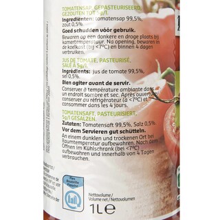 Delhaize | Sap | Tomaten | 100% natuurlijk 