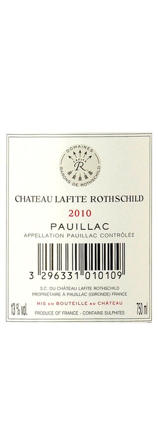 FR BORDEAUX PAUILLAC | CHATEAU LAFITE ROTHSCHILD 2010 