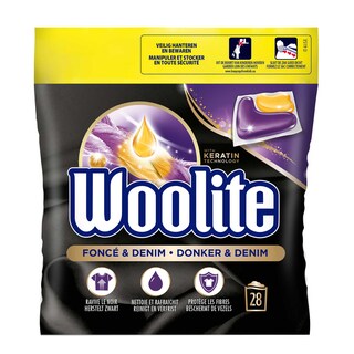 Woolite | Wasmiddel | Gel capsules | Zwart & donker | Keratine 