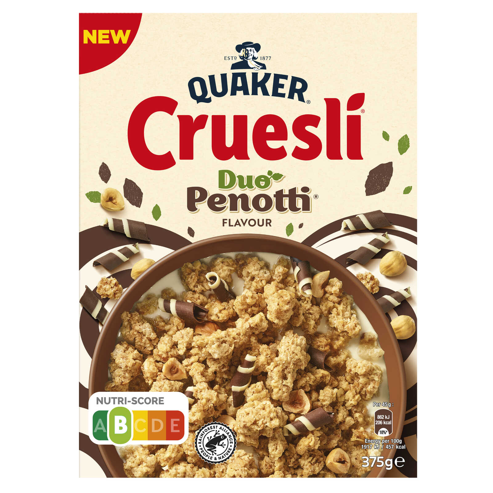Quaker, Céréales, Cruesli, 375 gr
