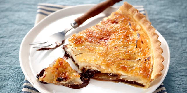 Tarte aux poires et au chocolat