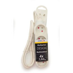 Multiprise Design 4x16A | 1.5m | Blanc