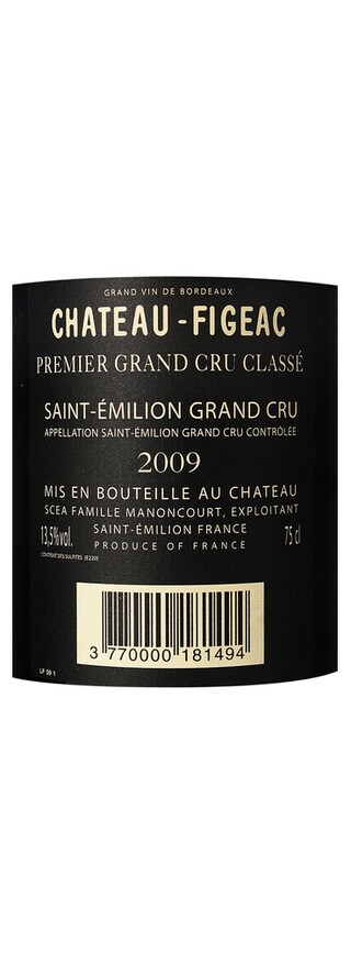 BORDEAUX - SAINT EMILION GC CB | CHATEAU FIGEAC 2009 