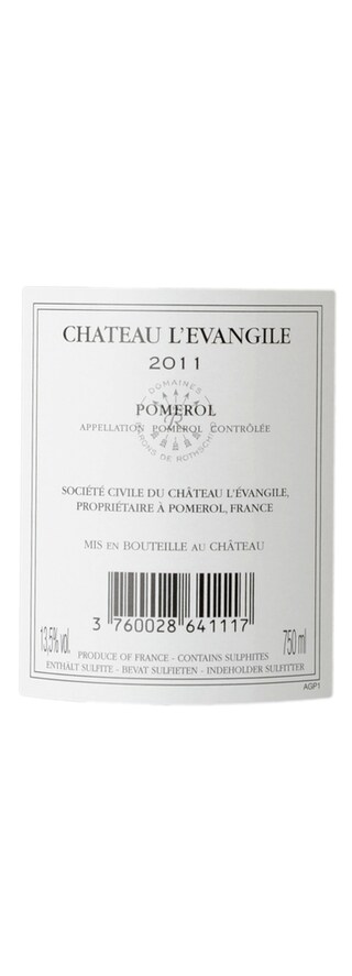 France - Frankrijk | Bordeaux Pomerol | CHATEAU L'EVANGILE 2011 