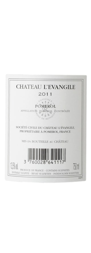 France - Frankrijk | Bordeaux Pomerol | CHATEAU L'EVANGILE 2011 