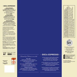 Delhaize | Koffie | Espresso | Cafeïnevrij | Bonen 1 kg