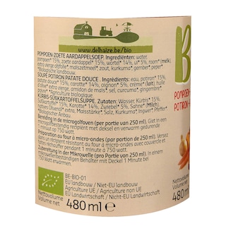 Delhaize | Bio | Soupe | Potiron | Bio 48 cl