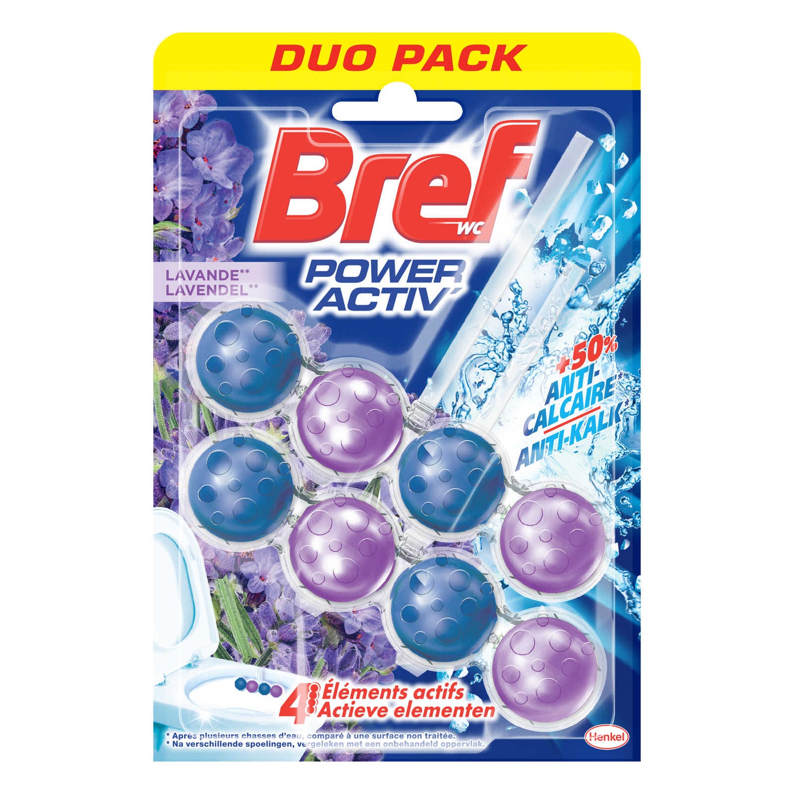 Bref Wc Wc Blok Power Activ Lavandel Gratis St Delhaize