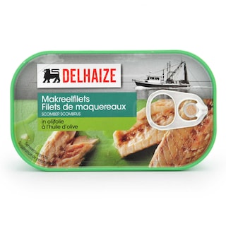 Delhaize | Maquereaux | Filets | Huile d'olive 