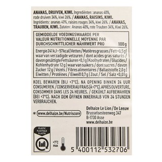 Delhaize | Fruitbites | Mix | Ananas | Kiwi | Druiven 