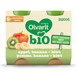 Baby fruitpap | 6M | Appel Banaan Kiwi| BIO