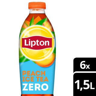 Lipton | Ice Tea | Non pétillant | Pêche | Sans sucre 6 x 1,5 l