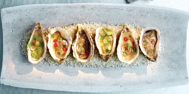 Huîtres aux trois dressings