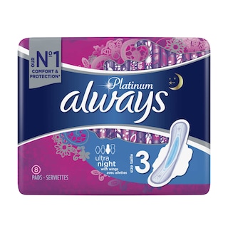 Always | Serviettes hygiéniques | Ultra | Nuit | Protection 