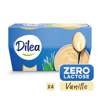 Dilea | Zero Lactose | Crème dessert | Vanille | 3+1 gratis 