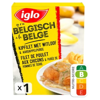Iglo | A la Belge | Poulet aux chicons | Purée 425 gr