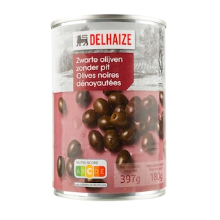 Delhaize | Olijven | Zwart | Ontpit 