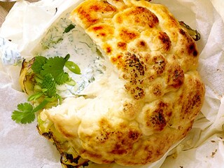 Geroosterde bloemkool met verse kruidenkaas