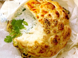 Geroosterde bloemkool met verse kruidenkaas