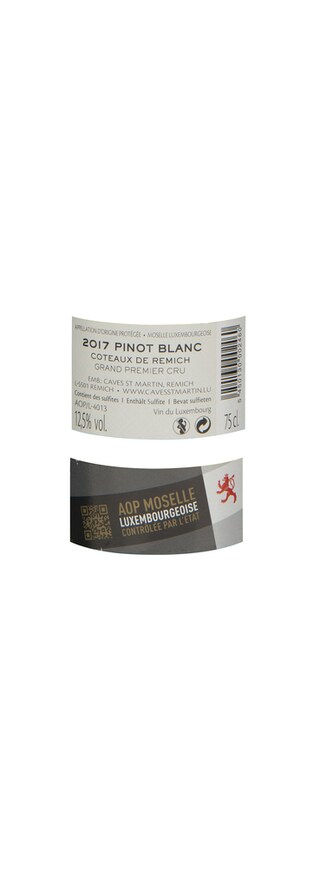 Luxembourg - Luxemburg | Moselle | Pinot Blanc G.P.C Coteaux de Remich 2017 