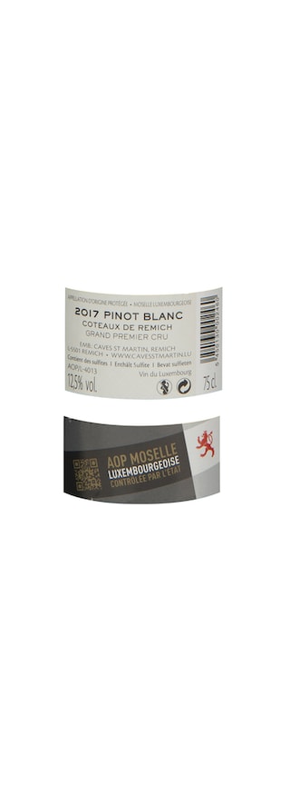 Luxembourg - Luxemburg | Moselle | Pinot Blanc G.P.C Coteaux de Remich 2017 