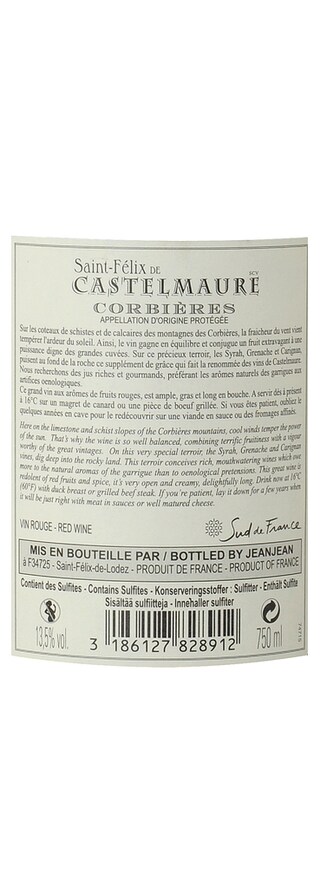 France - Frankrijk | Midi - Corbières AOP | Saint-Felix de Castelmaure Réserve 2017 