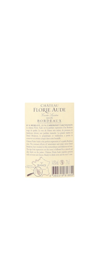 France - Frankrijk | Bordeaux - Bordeaux | Château Florie Aude Cuvée Lucière 2016 