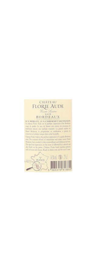 France - Frankrijk | Bordeaux - Bordeaux | Château Florie Aude Cuvée Lucière 2016 