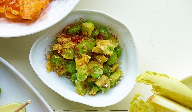 Haricots edamame grillés