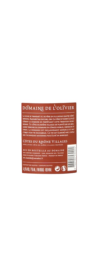 France - Frankrijk | Rhône - Côte du Rhône Villages | Domaine de L'Olivier 2017 
