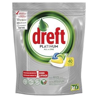 Dreft | Tablettes lave-vaisselle | Platinum | Citron 