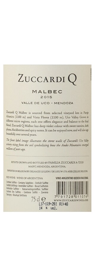 Argentine - Argentinië | Mendoza | Zuccardi Q Malbec 15 
