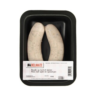 Delhaize | Boudin blanc | Lardons | Epices 