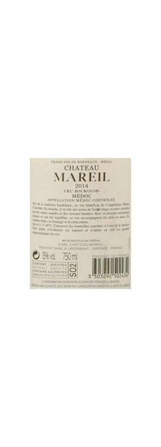 France - Frankrijk | Bordeaux Médoc Cru Bourgeois | Mareil 2014 