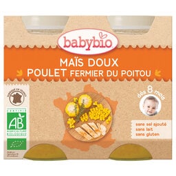 Repas | Maïs doux Poulet | 8M | Bio