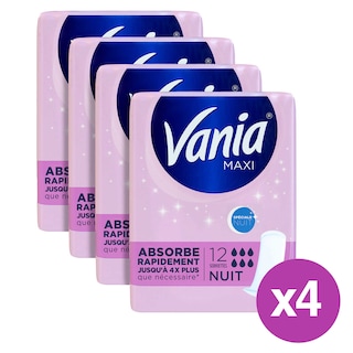 Vania | Serviettes Hygièniques | Nuit | Quattropack 