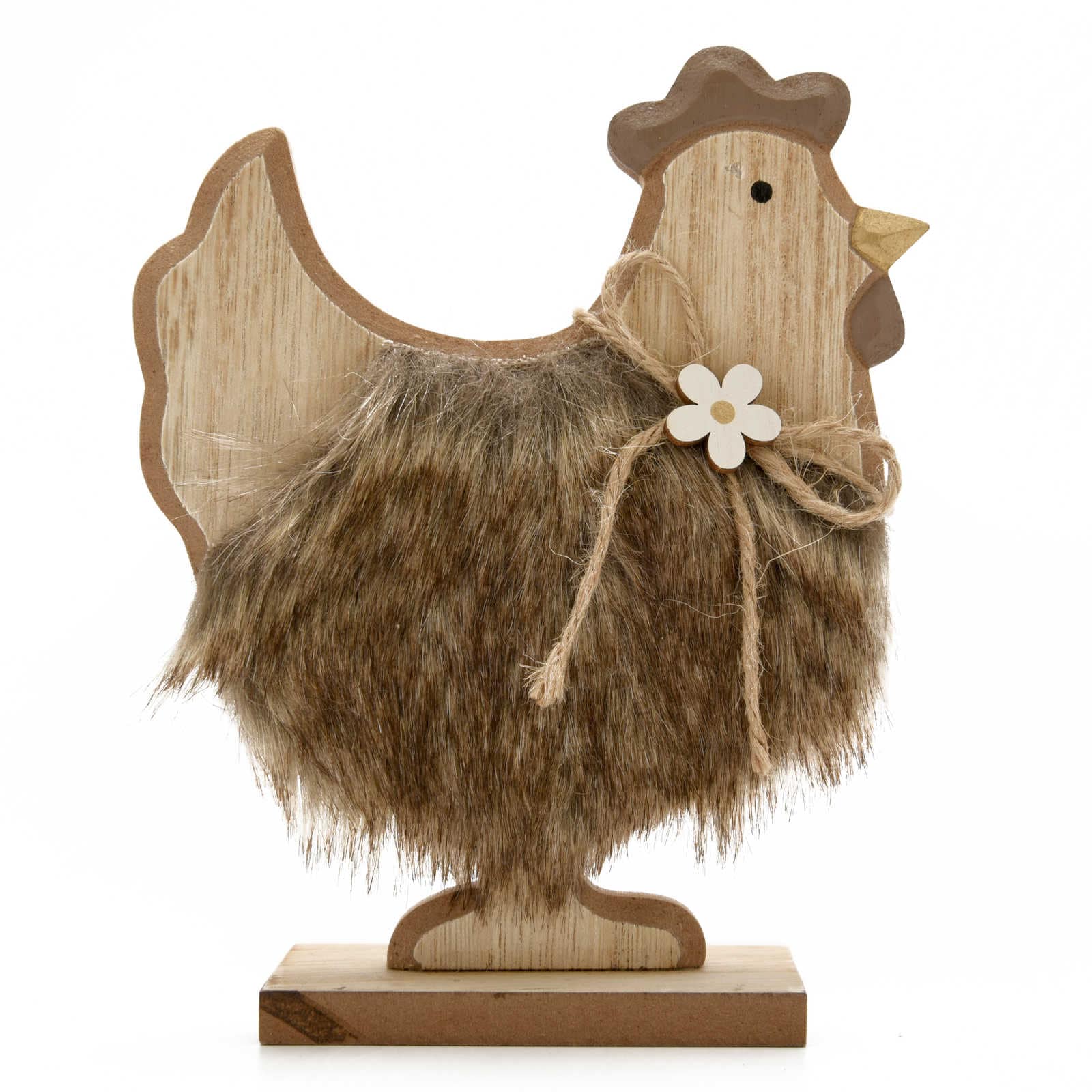 Coq décoratif en bois peint à la main - France