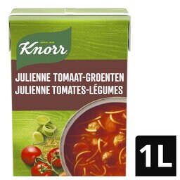 Knorr | Saveurs d'Antan | Soupe en brique | Julienne Tomates- Légumes avec boulettes | 1 L 