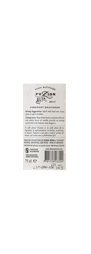 Argentine - Argentinië | Mendoza | Fuzion Alta Cabernet Sauvignon 