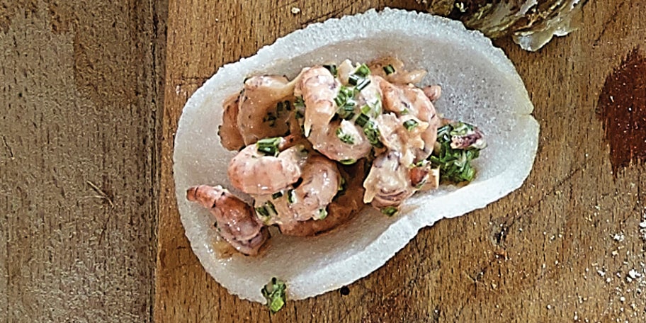 Kroepoek met Noordzeegarnaal