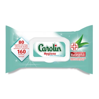 Carolin | Lingettes Nettoyantes | Hygiene | 2x80st | 2eme-70% 