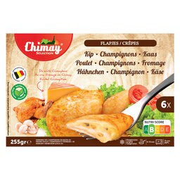 6 crêpes poulet champignon fromage