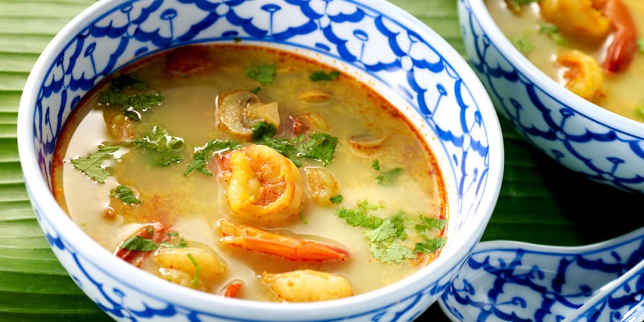 Tom yam khung (garnalensoep met citroengras)