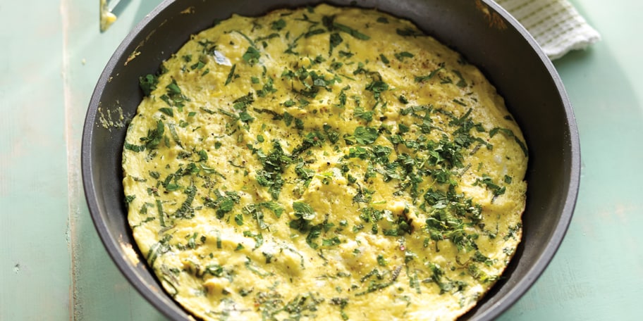 Omelette à la menthe et à la ricotta