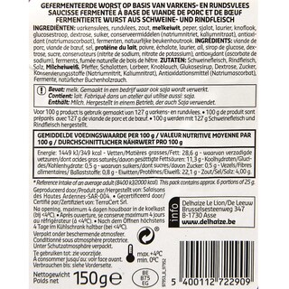Delhaize | Saucisson d'Ardenne | A l'ail | Tranches 