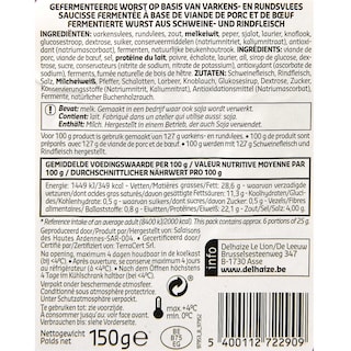 Delhaize | Saucisson d'Ardenne | A l'ail | Tranches 