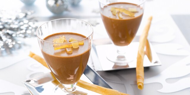 Mousse au chocolat au lait, citron et gingembre – cigarettes croustillantes