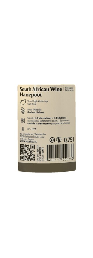 Delhaize | South African Wine | Hanepoot 75 cl